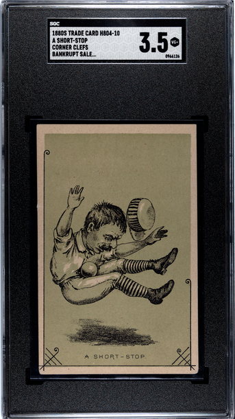 1880s Trade Card H804-10 Corner Clefs A Short-Stop SGC 3.5 VG+