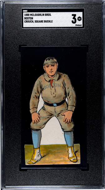 1888 McLoughlin Brothers Boston Crouch, Square Buckle SGC 3 VG