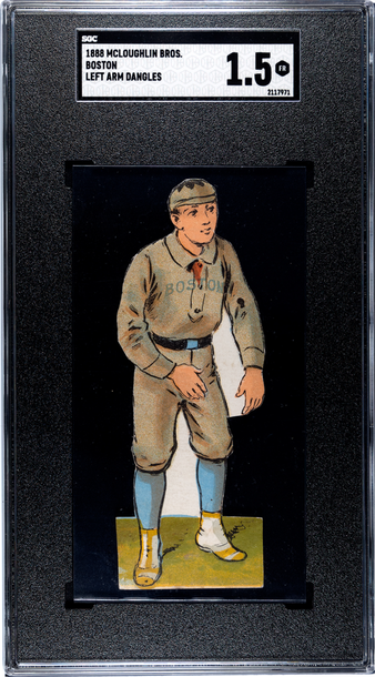 1888 McLoughlin Brothers Boston Left Arm Dangles SGC 1.5 Fair