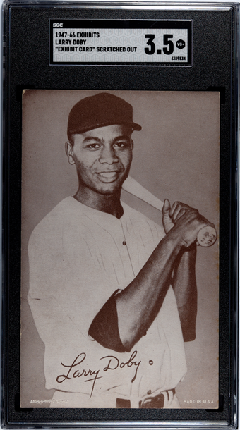 1947-66 Exhibits Larry Doby Cleveland Indians SGC 3.5 VG+