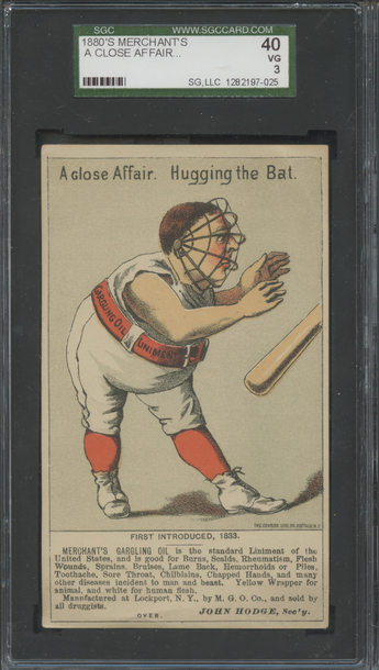 1880's H804-7 Merchant's A Close Affair. Hugging the Bat! SGC 40 VG 3