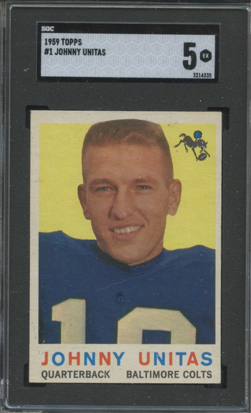 1959 Topps #1 Johnny Unitas SGC 5 EX