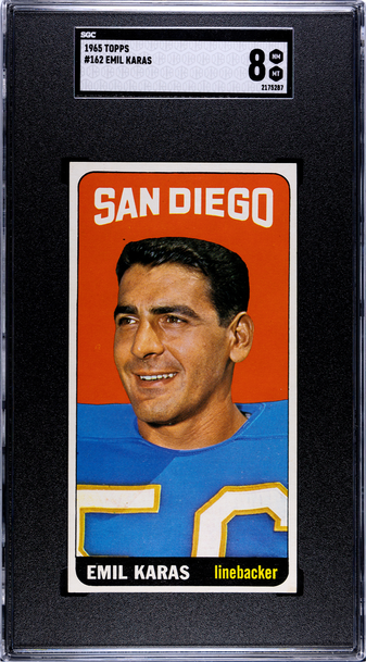 1965 Topps #162 Emil Karas SGC 8 NM/MT