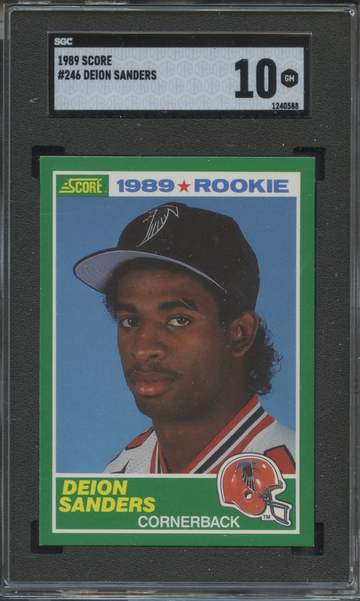 1989 Score #246 Deion Sanders Atlanta Falcons SGC 10
