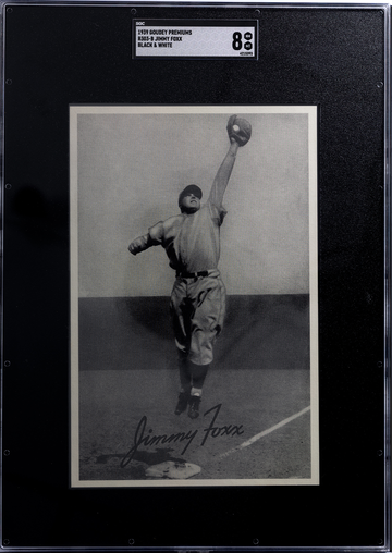 1939 Goudey R303-B Black White Jimmy Fox SGC 8 