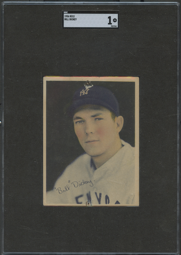 1936 R312 Bill Dickey New York Yankees SGC 1 Poor