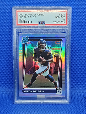 Justin Fields 2021 Donruss Optic Holo PSA 10