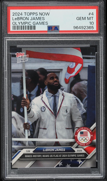 2024 Topps Now Olympic Games LeBron James #4 PSA 10 GEM MINT