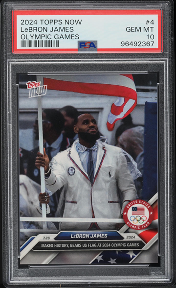 2024 Topps Now Olympic Games LeBron James #4 PSA 10 GEM MINT