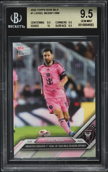 2024 Topps Now MLS Lionel Messi #1 BGS 9.5 GEM MINT