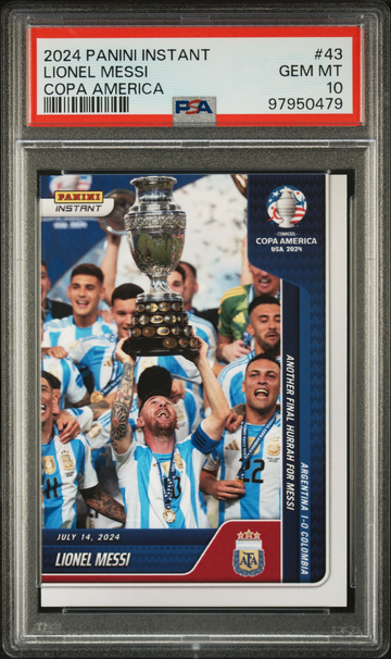 2024 Panini Instant Conmebol Copa America '24 Lionel Messi #43 PSA 10 GEM MINT