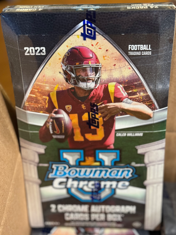 2023 Bowman Chrome University Football Sealed Hobby Wax Box