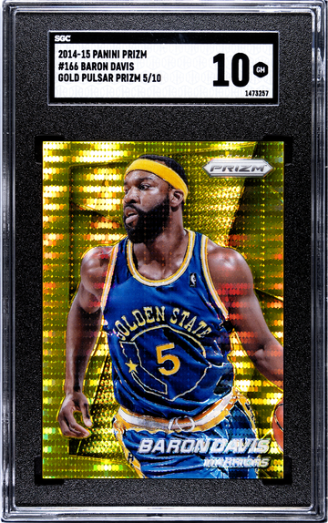 2014-15 Panini Prizm Baron Davis Gold Pulsar #5/10 SGC 10
