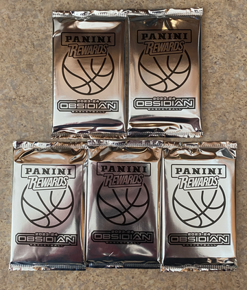 WILL SELL FAST!! WEMBY?!?!  5x 2023/24 Panini Obsidian Basketball Electric Etch Pink Pulsar Sealed Packs
