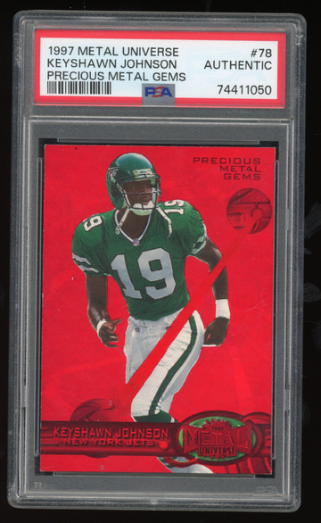 1997 Metal Universe Keyshawn Johnson Precious Metal Gems PMG RED #/150
