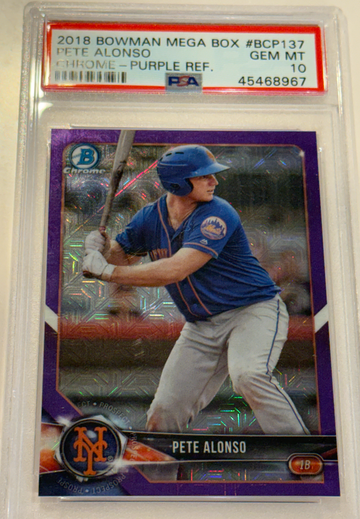 Pete Alonso 2018 Bowman Chrome Purple Refractor PSA 10 /250