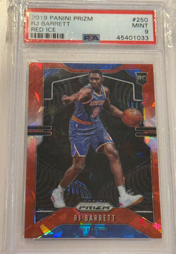 2019 RJ Barret Red Ice Panini Prizm PSA 9 RC