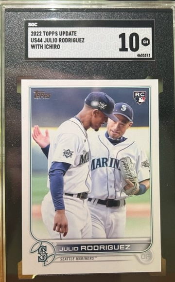 2022 Topps Update Julio Rodriguez US44 SSP with Ichiro SCG 10