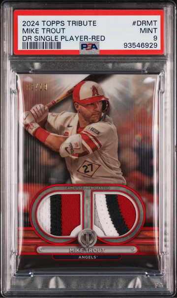 2024 Topps Tribute Mike Trout Dual Relic Single Player - Red /10