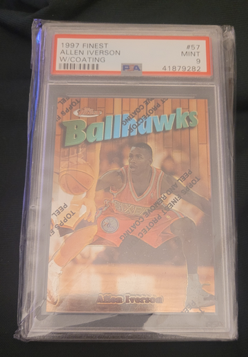 1997 Finest Allen Iverson W/Coating PSA 9 MINT CONDITION 