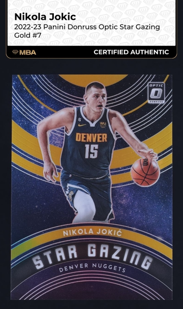 2022 Donruss Optic Star Gazing Gold Nikola Jokic 1/10 #7 MBA AUTH