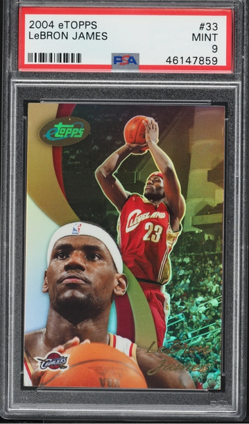 2004 eTopps Basketball LeBron James /2000 #33 PSA 9 MINT