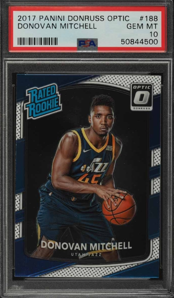 2017 Donruss Optic Donovan Mitchell ROOKIE #188 PSA 10 GEM MINT