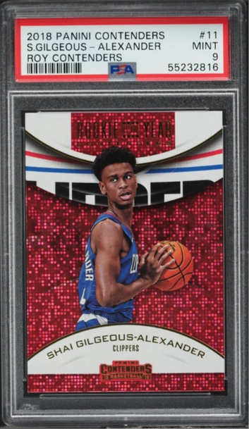 2018 Panini Contenders ROY Shai Gilgeous-Alexander ROOKIE #11 PSA 9 MINT CONDITION 