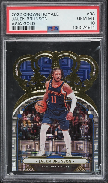 2022 Panini Crown Royale Asia Gold Die-Cut Jalen Brunson /8 PSA 10 GEM MINT