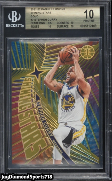 2021 Panini Illusions Shining Stars Gold Stephen Curry /10 BGS 10 PRISTINE