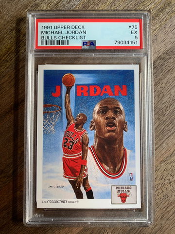 Michael Jordan Chicago Bulls 1991 Upper Deck Checklist #75