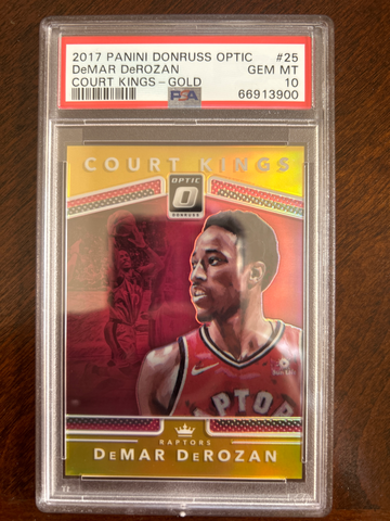 2017 Panini Donruss Optic Court Kings Gold Demar Derozan PSA 10 Gem Mint 