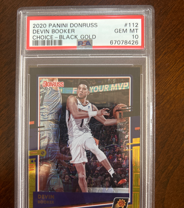 2020 Panini Donruss Choice Black Gold #112 Devin Booker PSA 10 Gem Mint