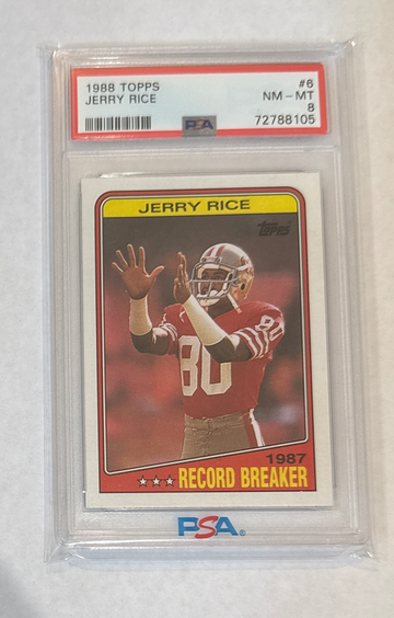 1988 TOPPS #6 JERRY RICE PSA 8