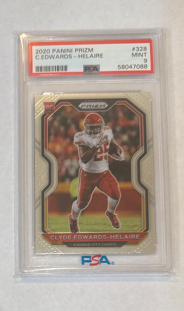 2020 Panini Prizm CLYDE EDWARDS-HELAIRE RC Rookie Football Card PSA 9 MINT
