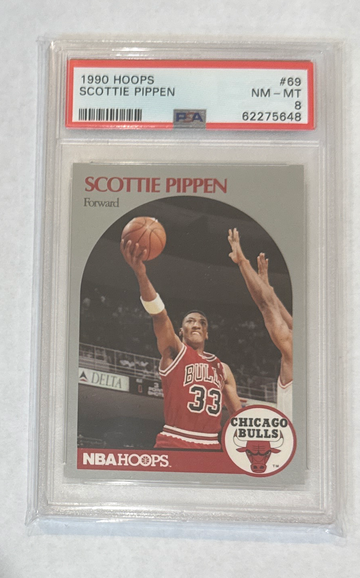 1990 HOOPS SCOTTIE PIPPEN #69 * BULLS * HOF * NM-MT PSA 8