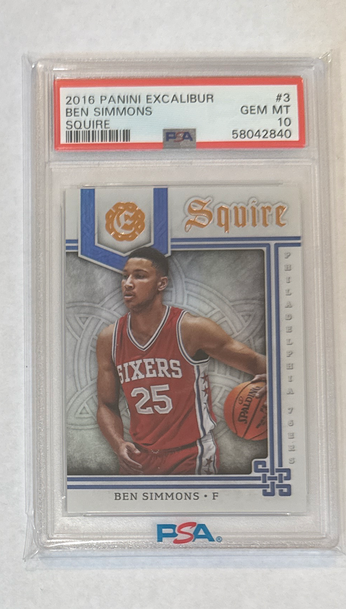 2016-17 Excalibur Squire Insert Ben Simmons Rookie Card RC PSA 10