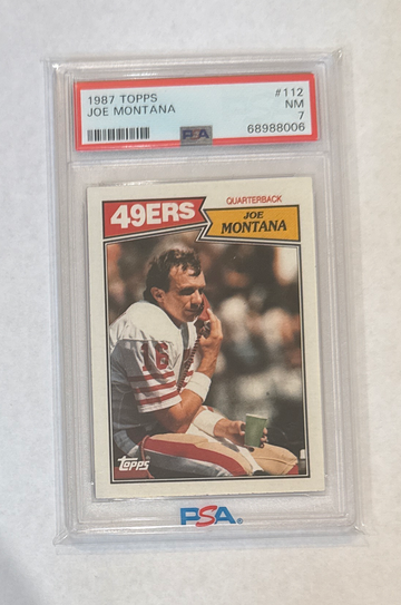1987 TOPPS #112 JOE MONTANA PSA 7