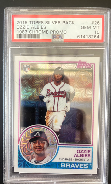 2018 Topps Silver Pack Ozzie Albies RC! PSA 10 Gem MT