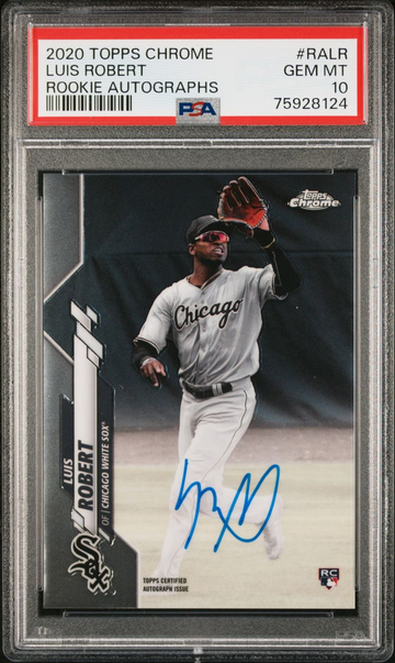 2020 Topps Chrome Luis Robert Rookie Autographs PSA 10