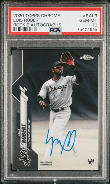 2020 Topps Chrome Luis Robert Rookie Autographs PSA 10