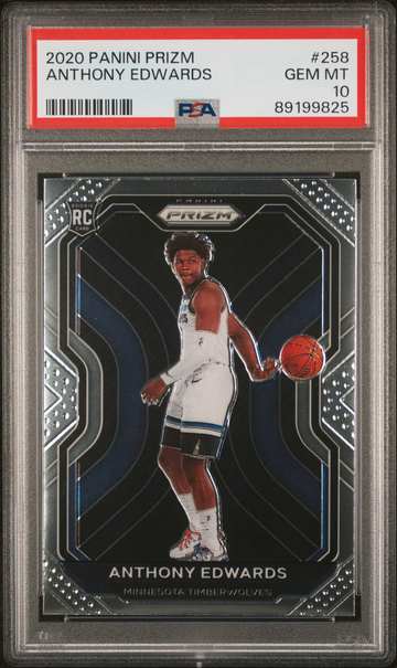2020 Panini Prizm #258 Anthony Edwards PSA 10 Base Rc