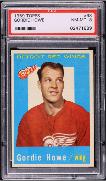 1959 Topps Hockey Gordie Howe #63 PSA 8 NM-MT