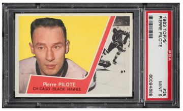 1963 Topps Hockey Pierre Pilote #25 PSA 9 MINT