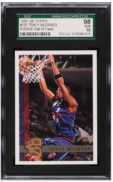 1997 Topps Minted In Springfield Tracy McGrady ROOKIE #125 SGC 10 GEM MINT