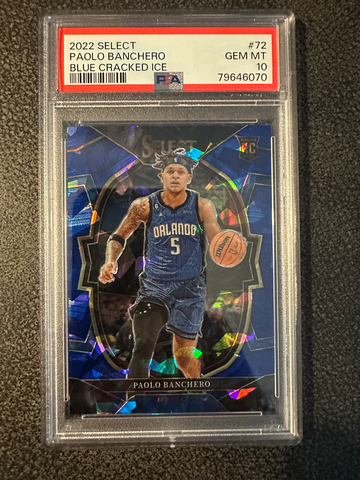 2022 Select #272 Paolo Banchero Blue Cracked Ice PSA 10