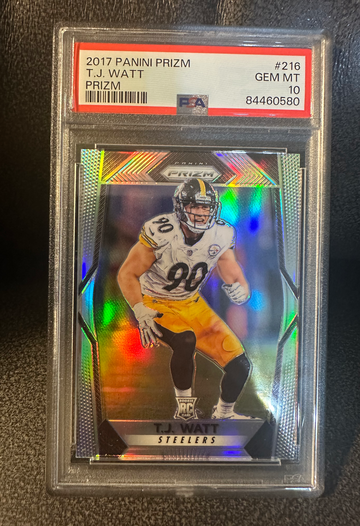 2017 Prizm Silver Tj Watt #216 PSA 10Gem Mint