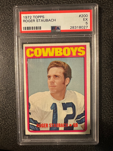 1972 TOPPS Roger Staubach #200 ROOKIE Card PSA 5