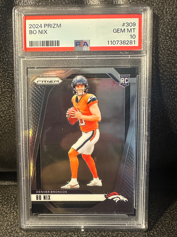 2024 Prizm Bo Nix #309 PSA 10 GEM mint