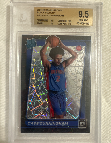 2021 Optic Black Velocity Cade Cunningham BGS 9.5 TRUE GEM MINT +